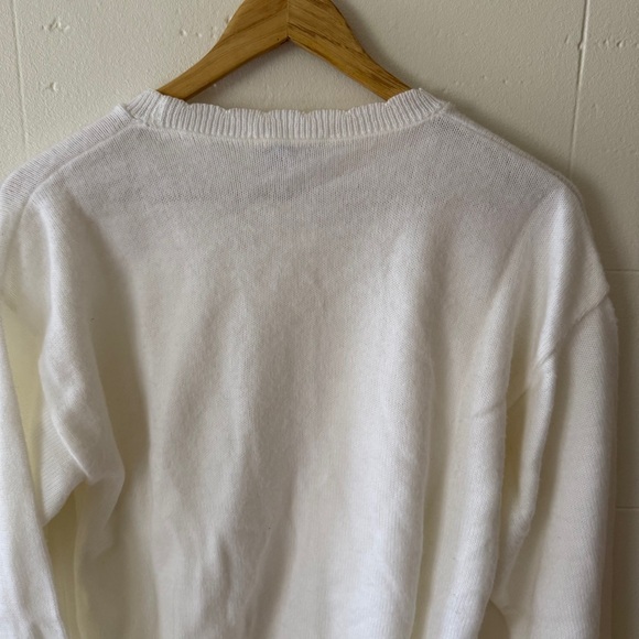Vintage White Cable Knit Sweater - Picture 10 of 10